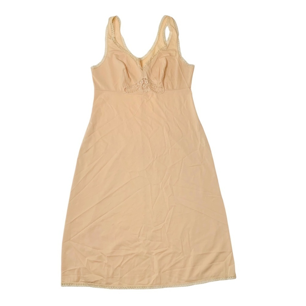 Cream slip‎ dress under gown